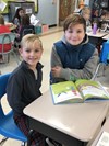 Reading with our first grade buddies.